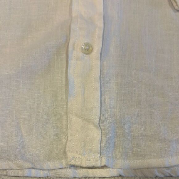 Crewcuts Boys White Linen Shirt Button Down Shirt - Size 8 - Picture 5 of 7